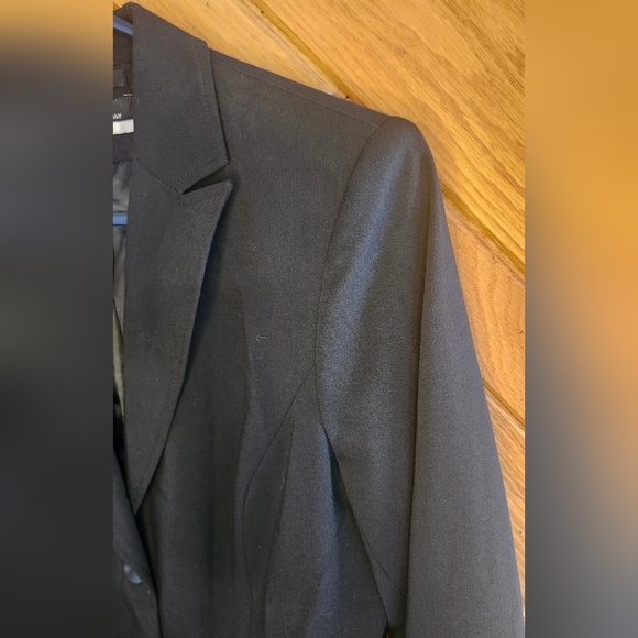 Nine & Company Basics Black Stretch 8 Petite Women's Button Front Blazer - Picture 5 of 13